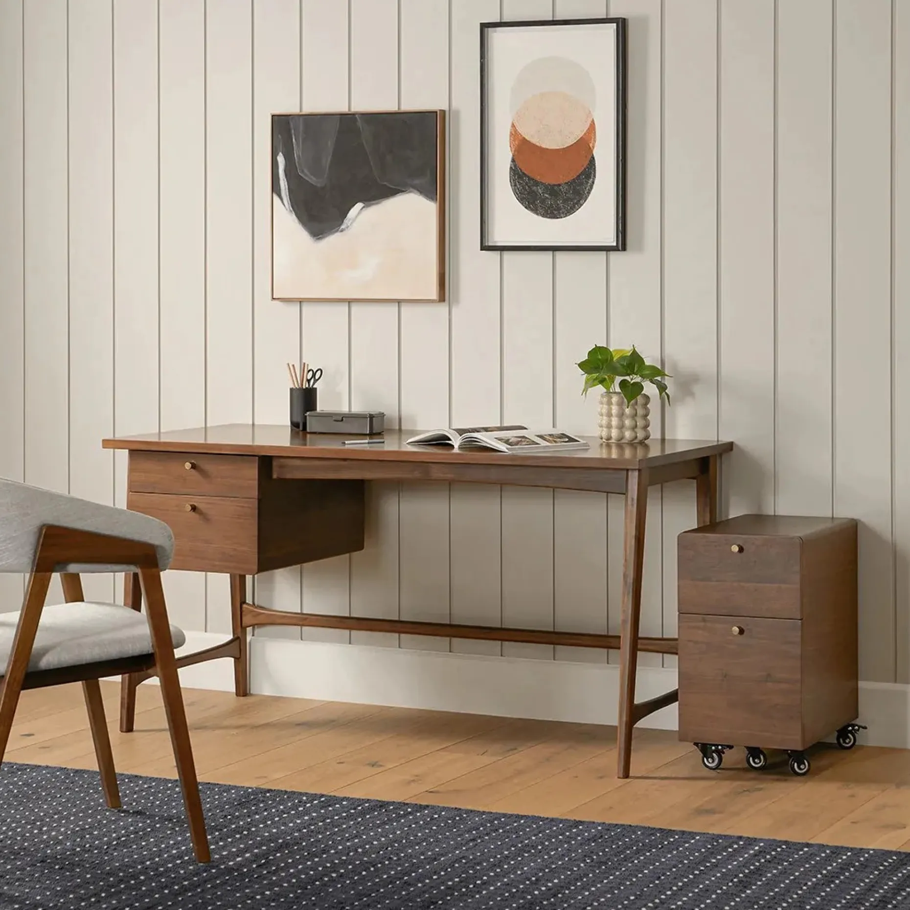 Krossa 12" File Cabinet - White Oak