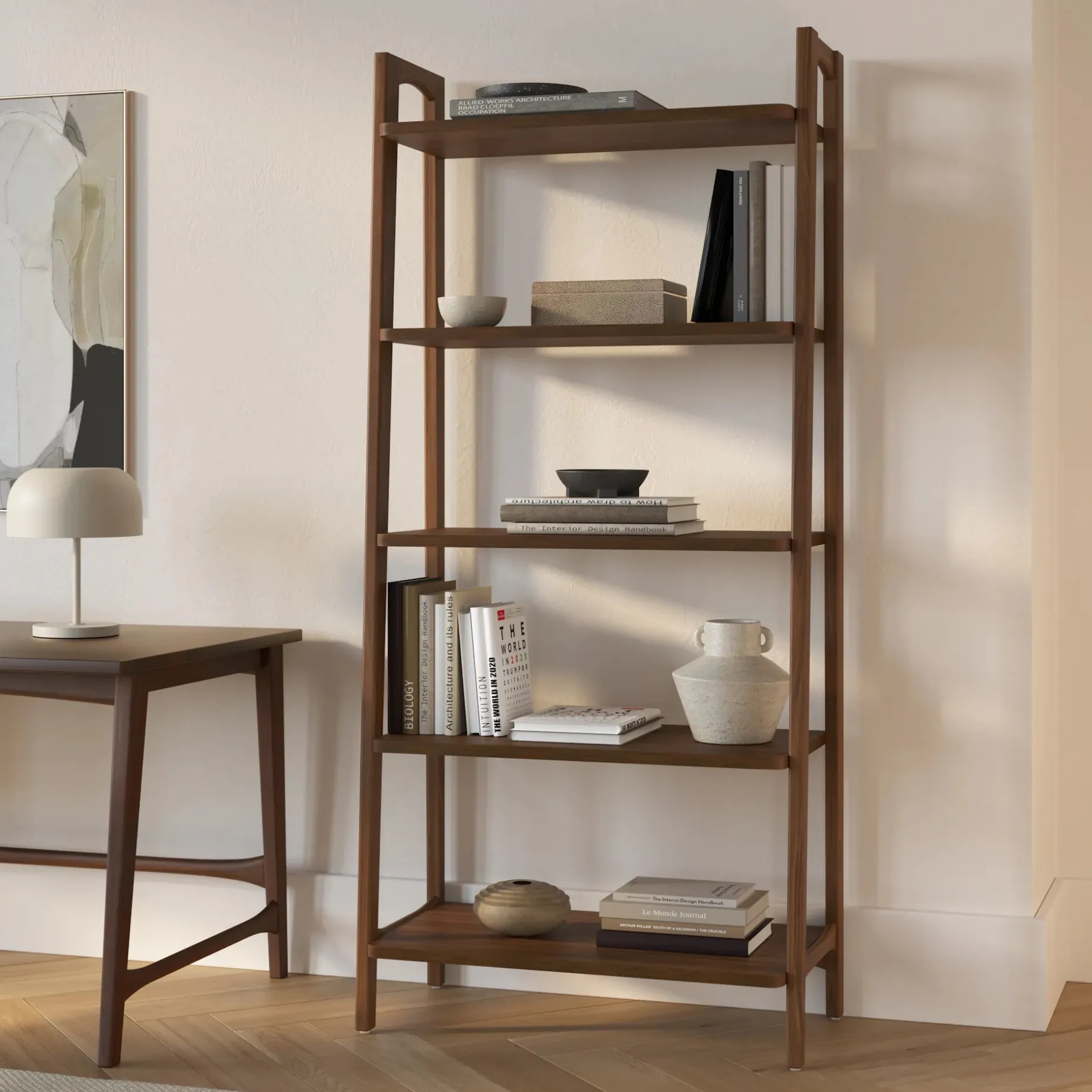 Krossa 32.5" Shelving Unit, Tall - Walnut