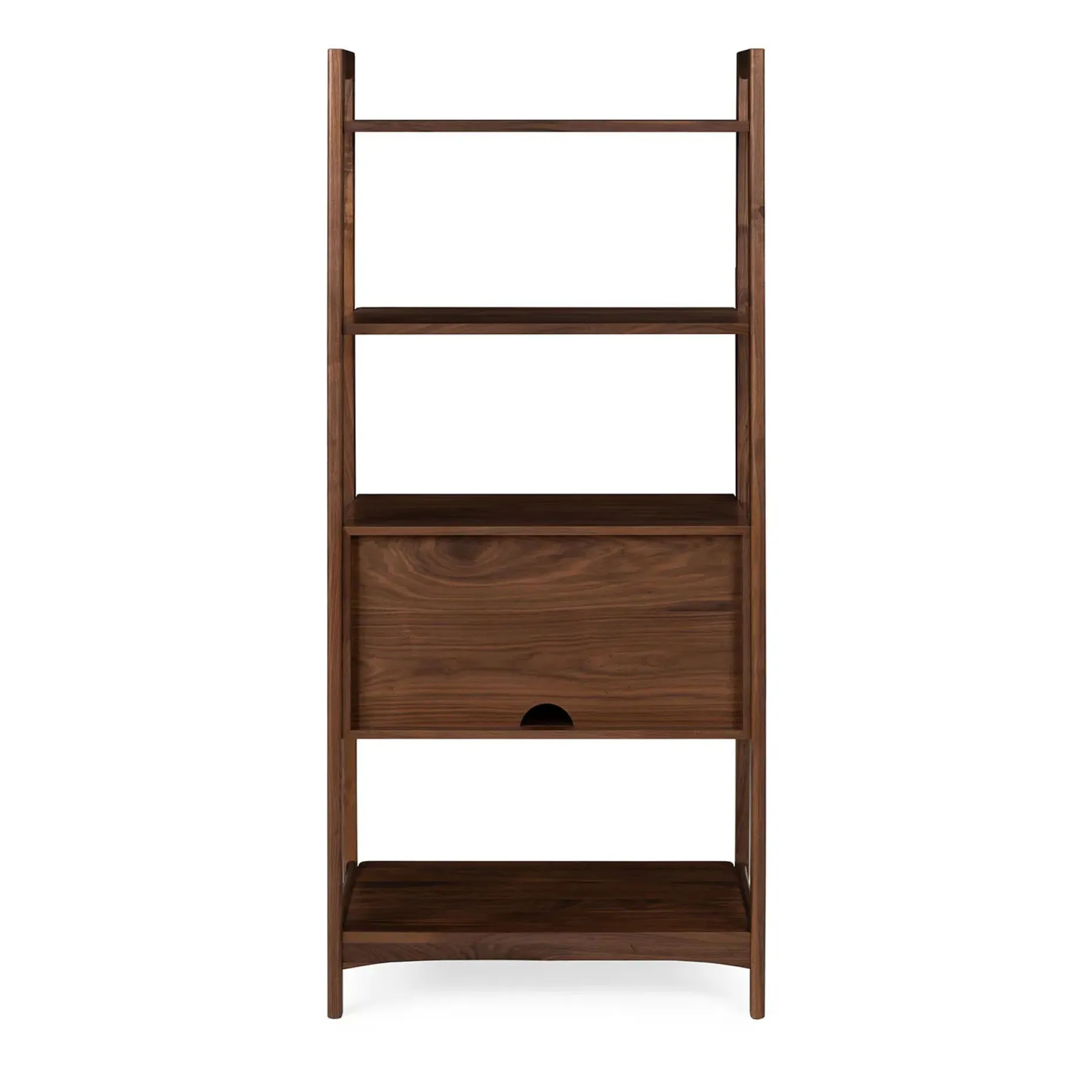Krossa 31.5" Shelving Unit with Storage - Walnut