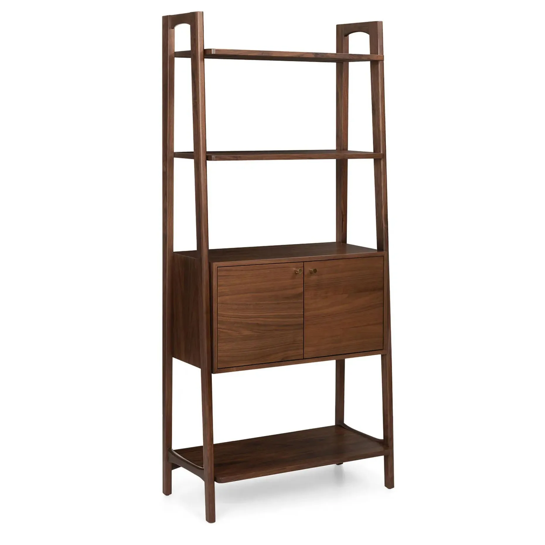Krossa 31.5" Shelving Unit with Storage - Walnut