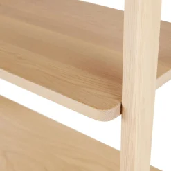 Krossa 31.5" Shelving Unit with Storage - White Oak