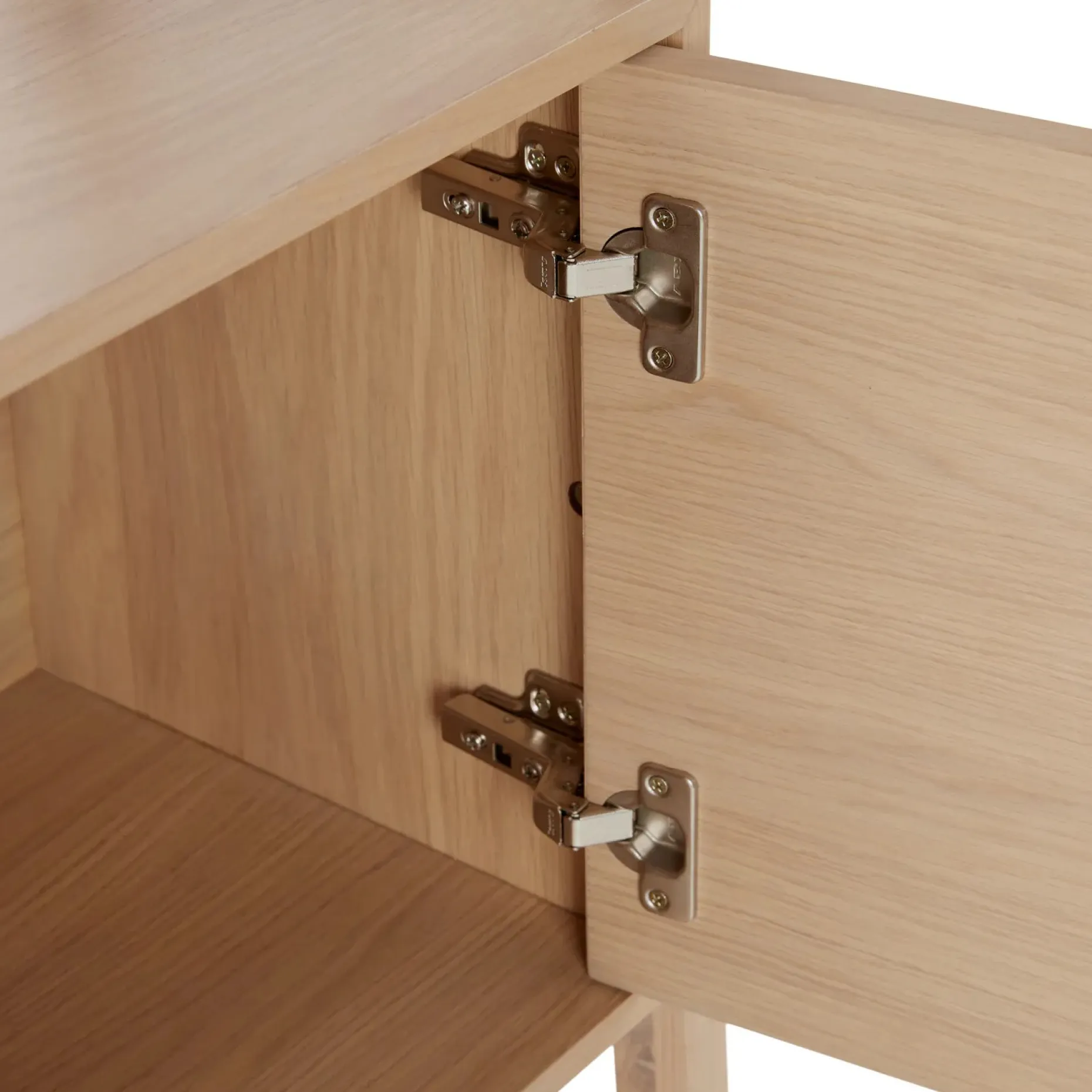 Krossa 31.5" Shelving Unit with Storage - White Oak