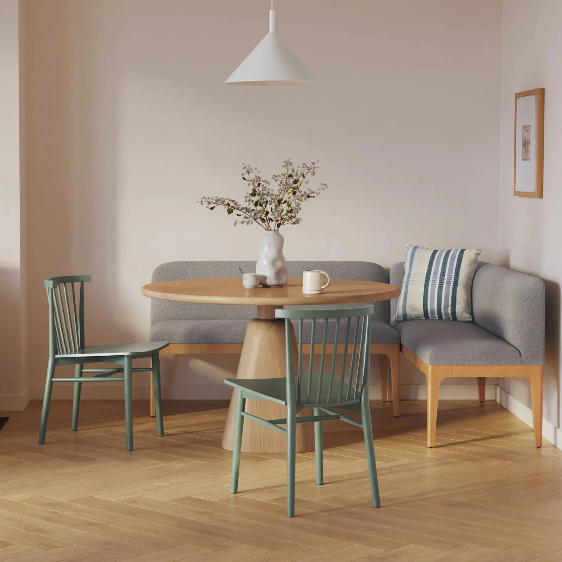 Kurasi 48" Solid Wood Round Dining Table - Natural