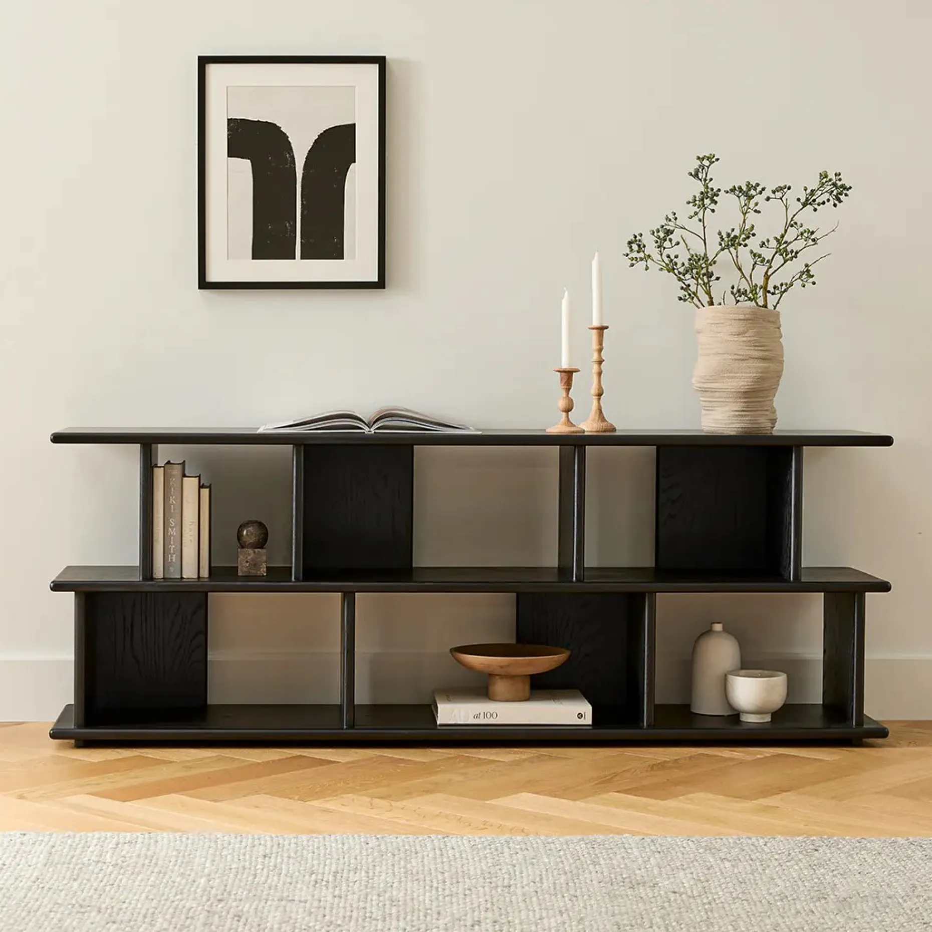 Lafora 72" Bookcase, Short - Black