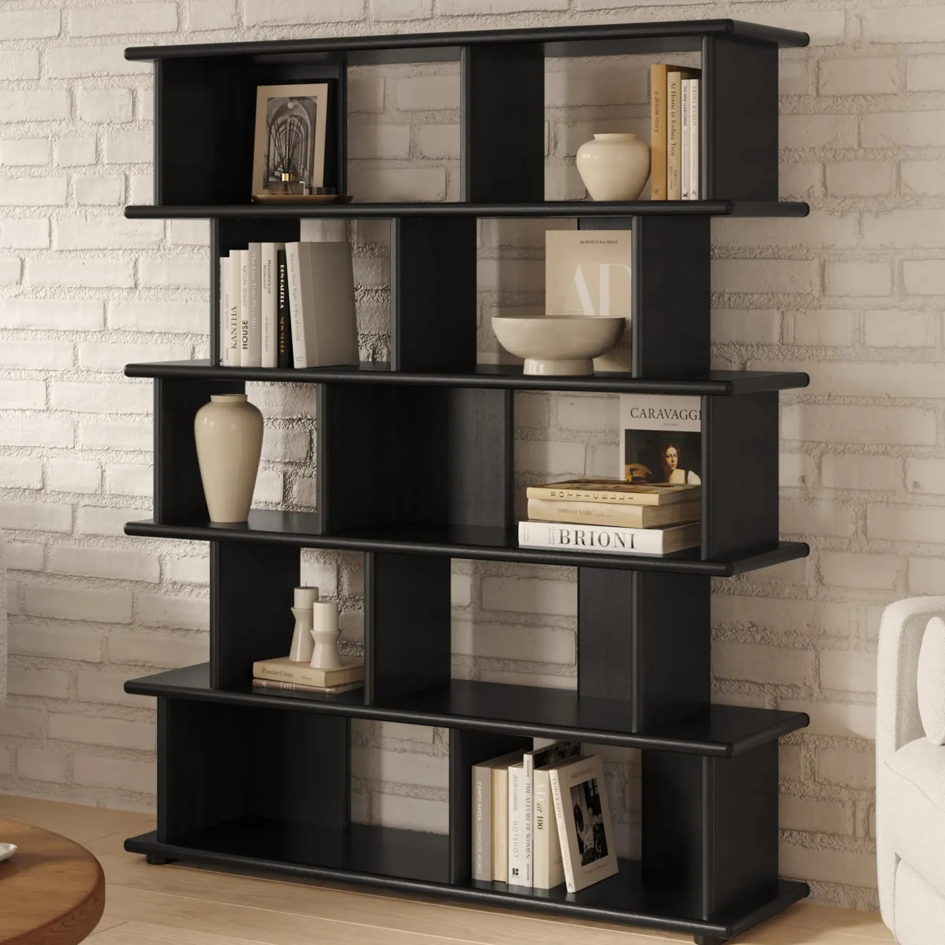 Lafora 53" Bookcase, Tall - Black