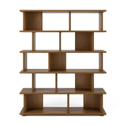 Lafora 53" Bookcase, Tall - Smoked Oak