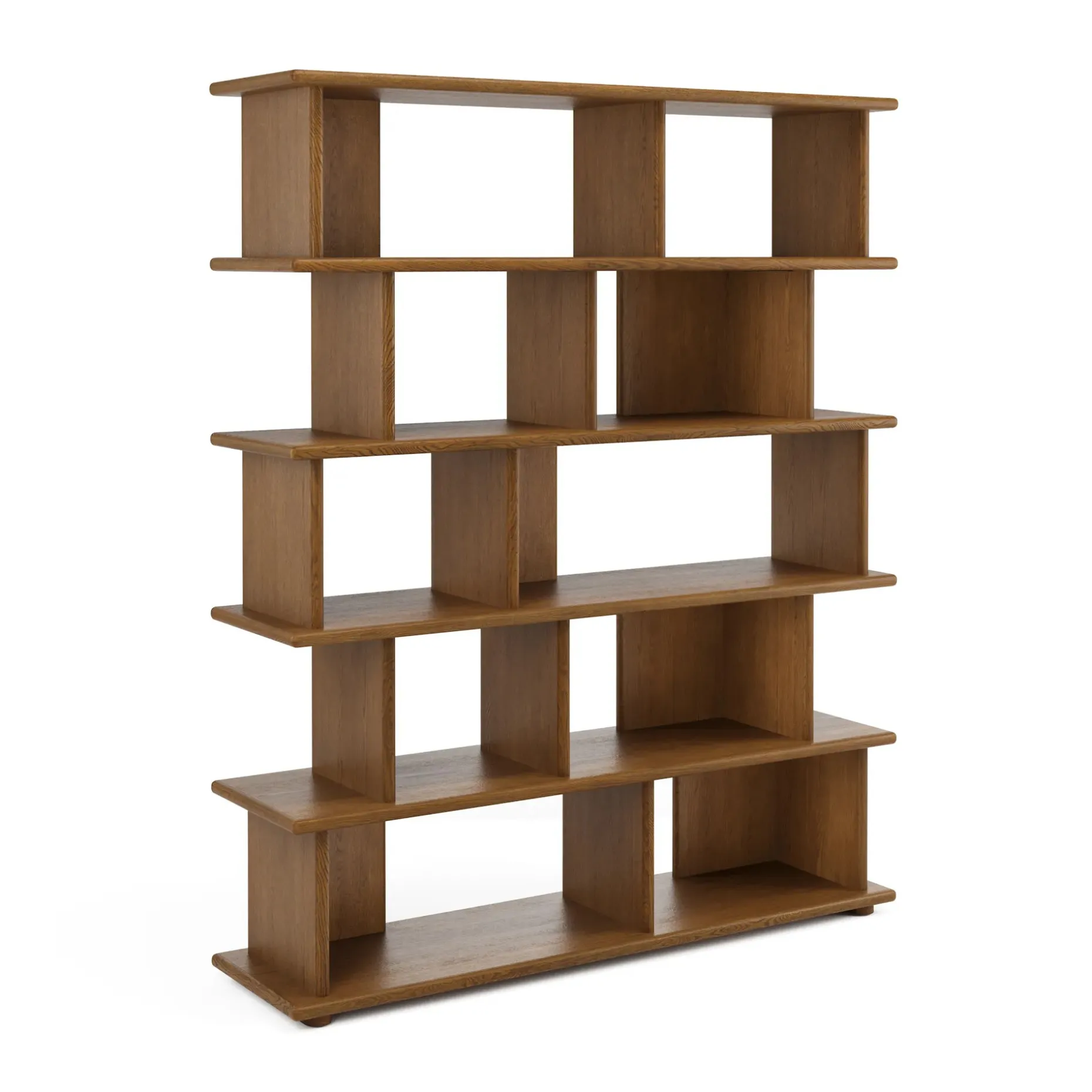 Lafora 53" Bookcase, Tall - Smoked Oak