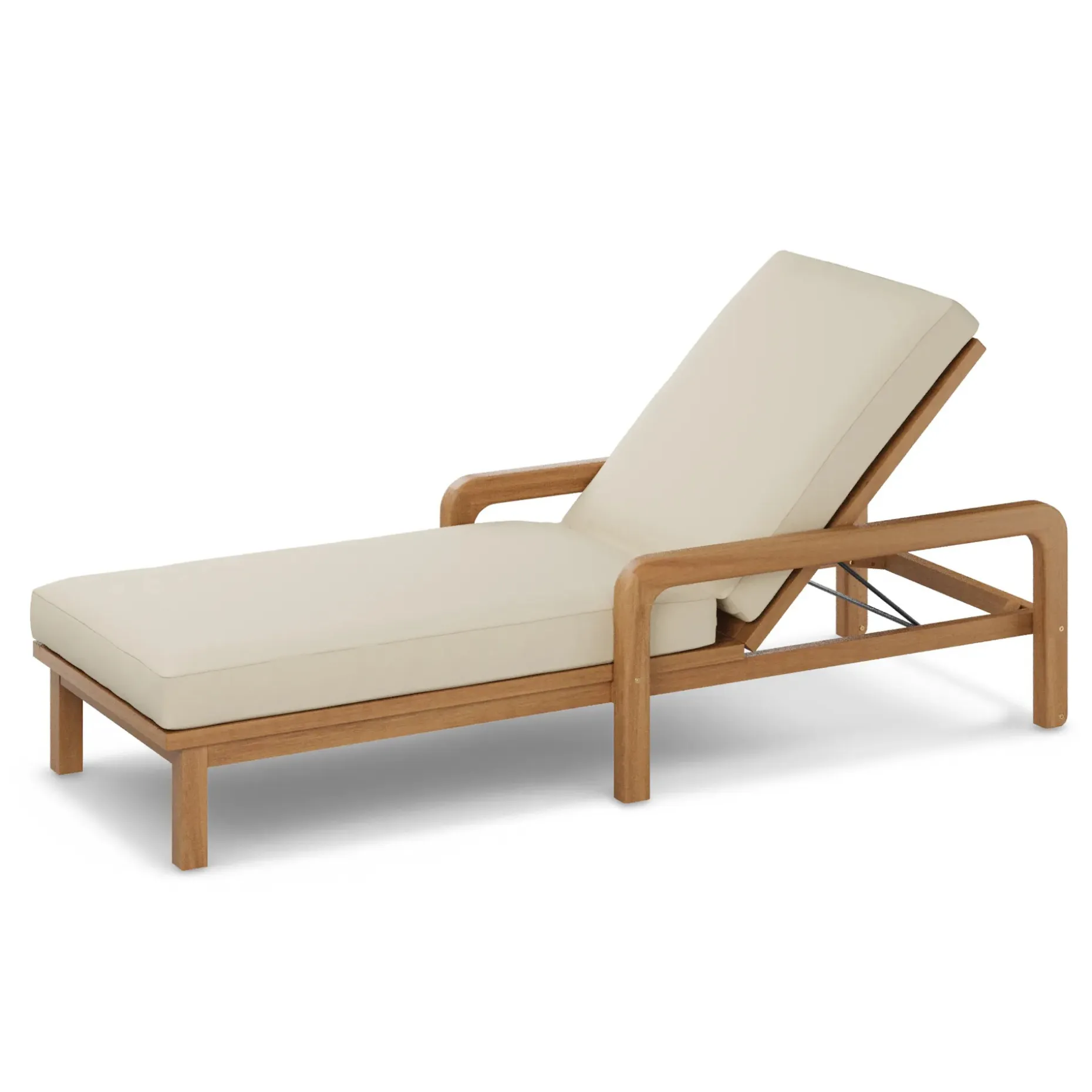 Laholm 78" Outdoor Chaise Lounge - Dravite Ivory