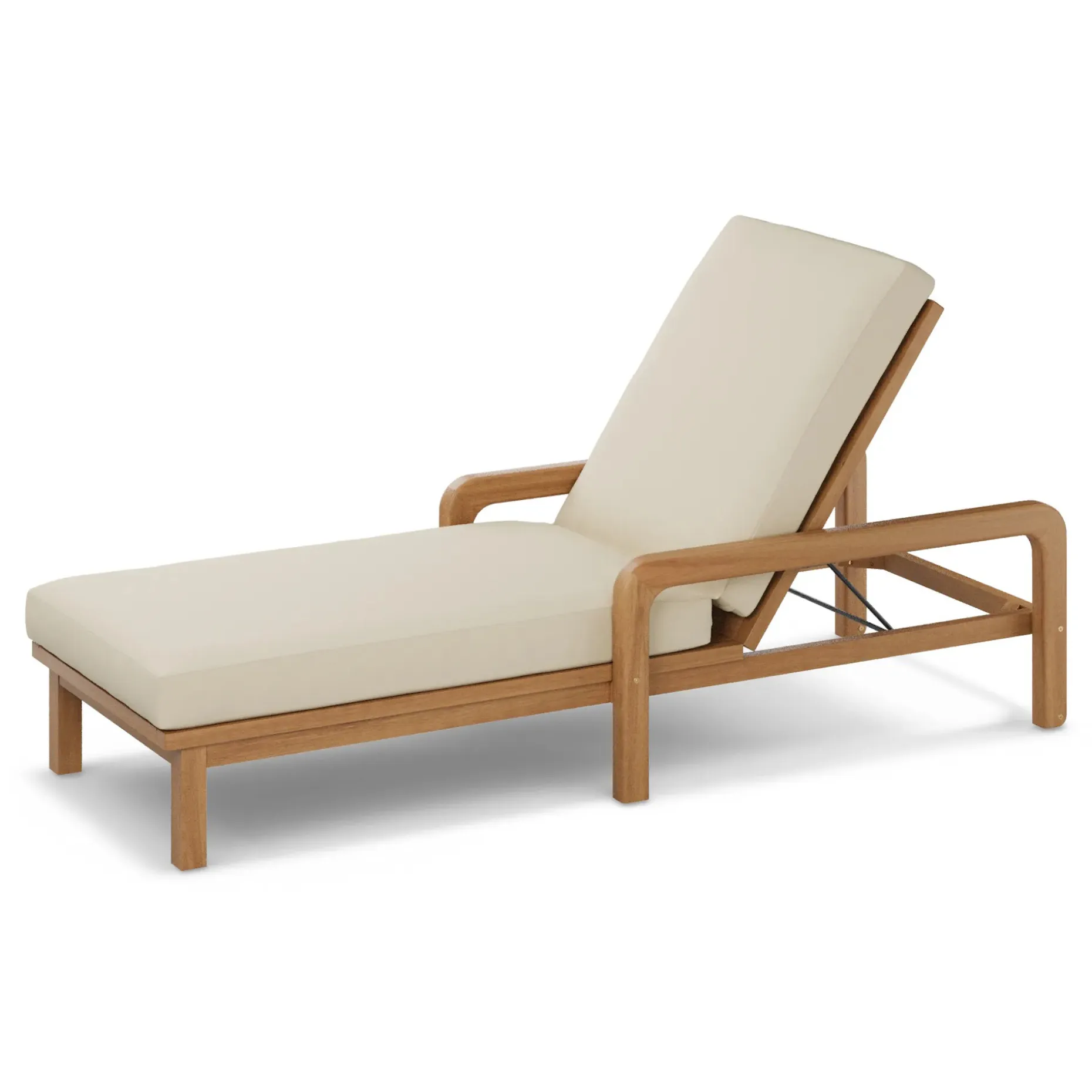 Laholm 78" Outdoor Chaise Lounge - Dravite Ivory