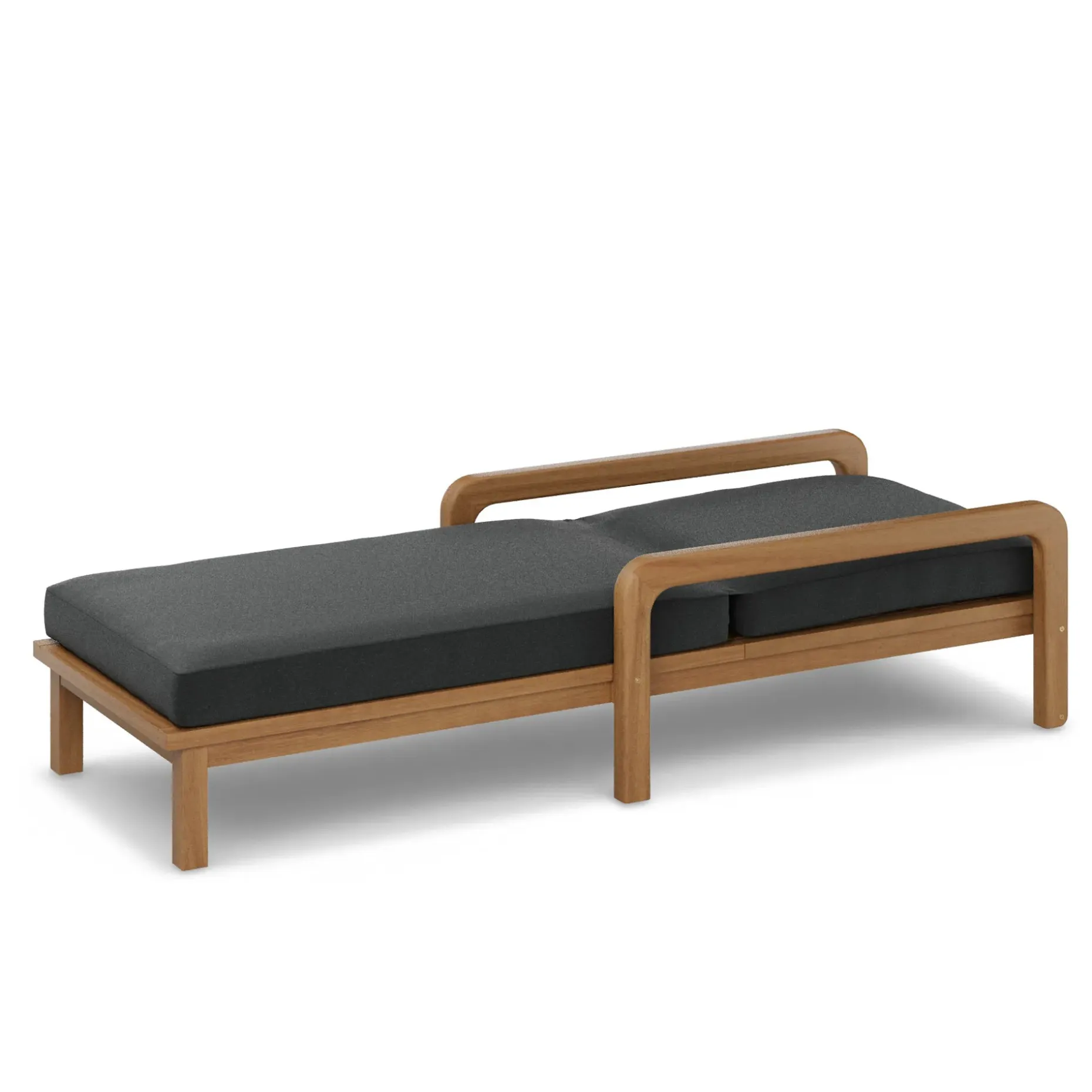 Laholm 78" Outdoor Chaise Lounge - Dravite Black