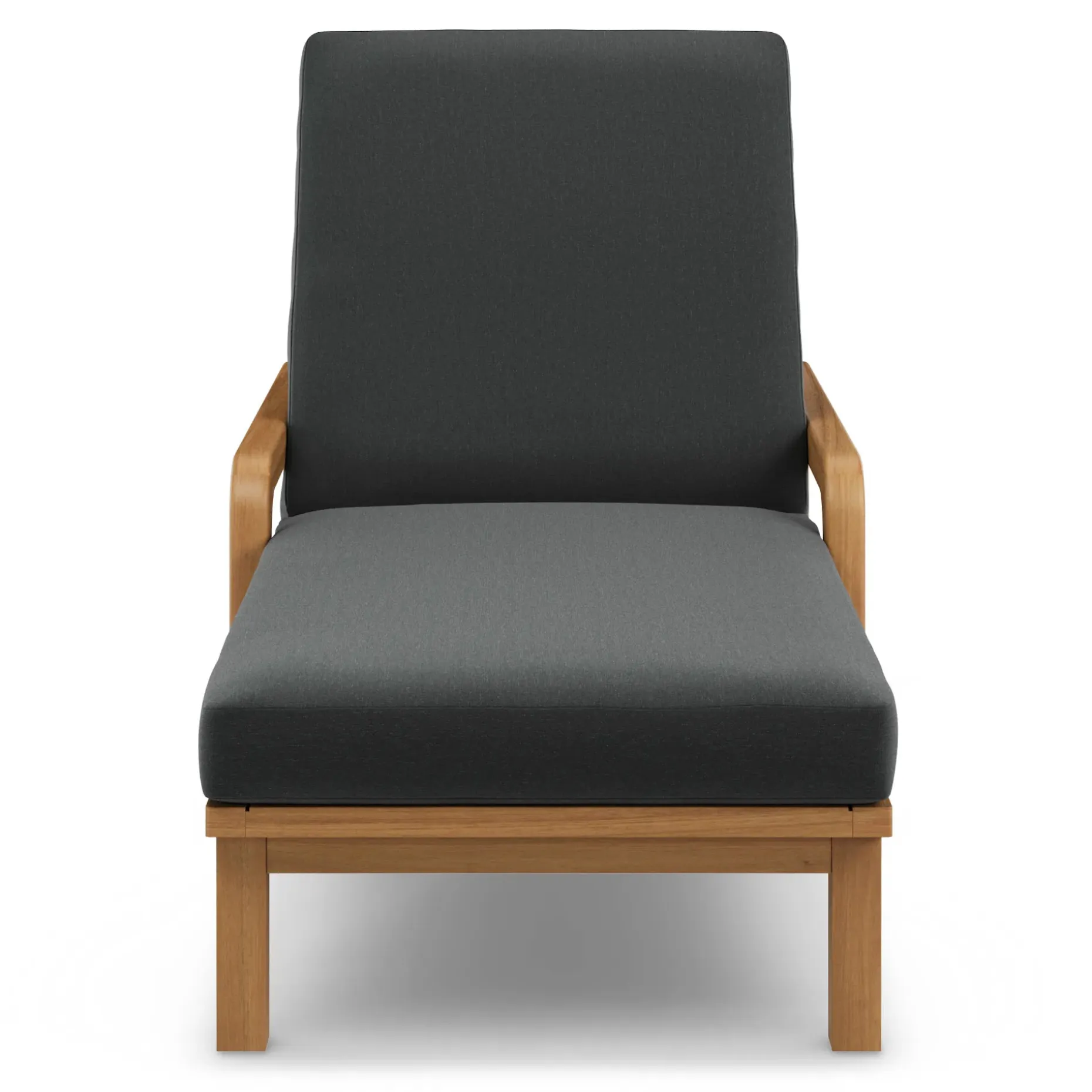 Laholm 78" Outdoor Chaise Lounge - Dravite Black