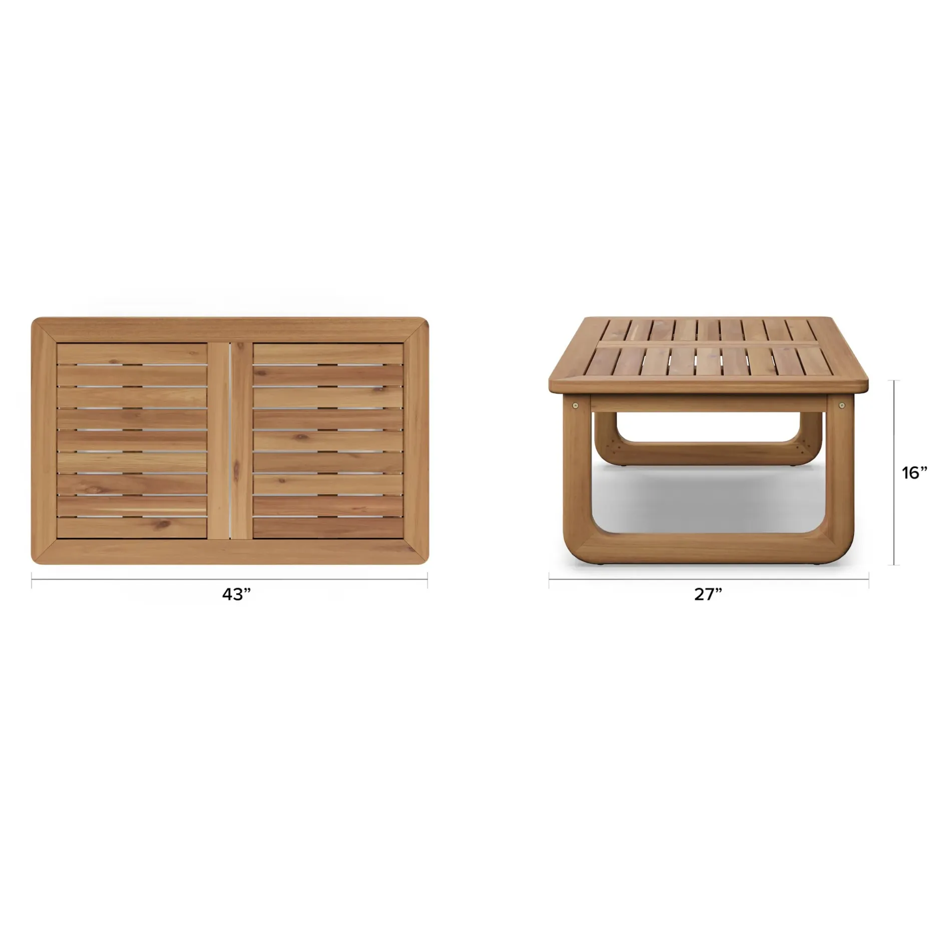 Laholm 43" Outdoor Coffee Table - Acacia