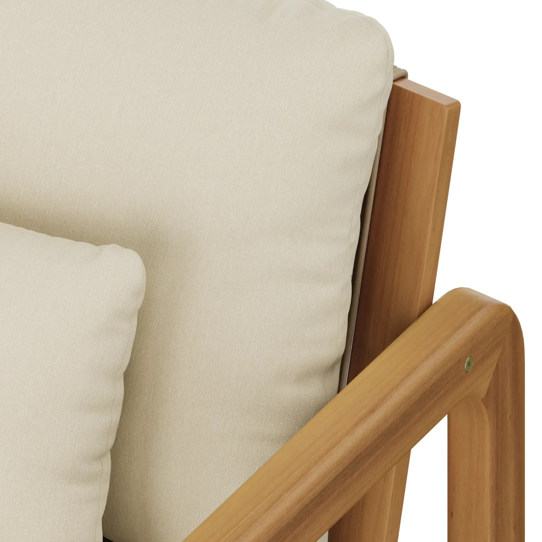 Laholm 94" Outdoor Corner Sectional Set - Dravite Ivory