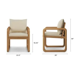Laholm Outdoor Dining Chair - Dravite Ivory
