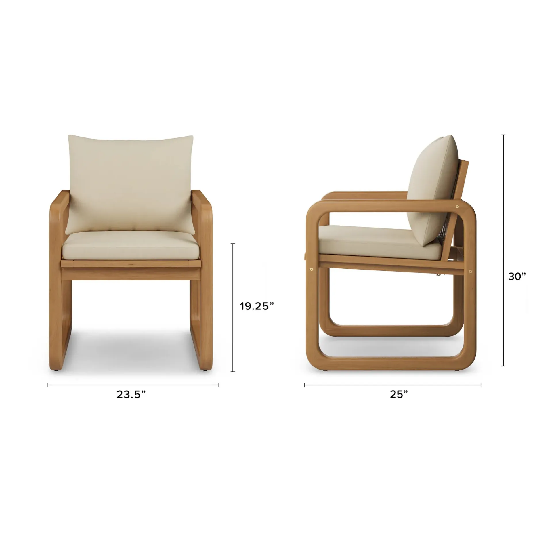 Laholm Outdoor Dining Chair - Dravite Ivory