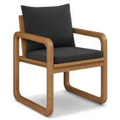 Laholm Outdoor Dining Chair - Dravite Black