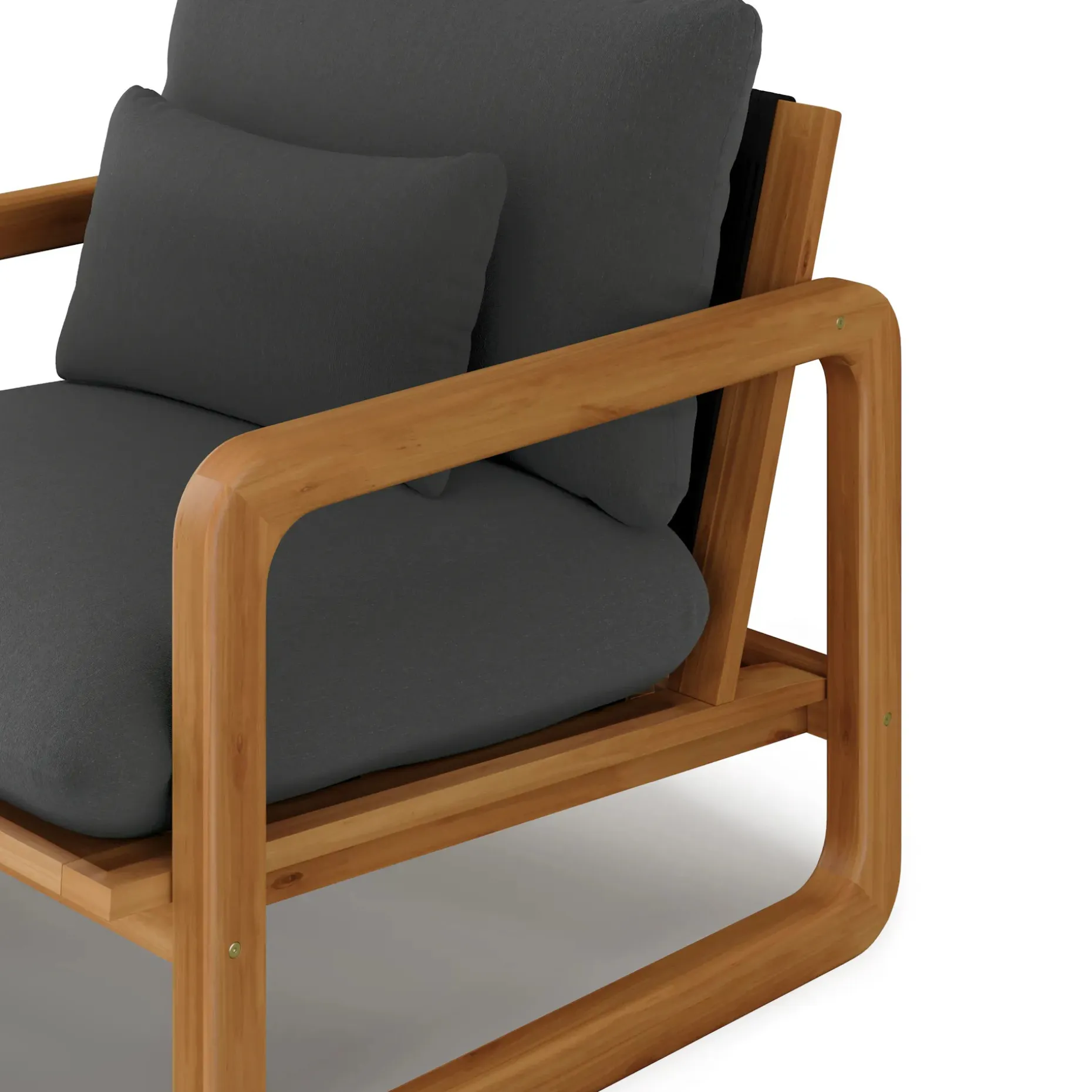 Laholm 36.5" Outdoor Lounge Chair - Dravite Black