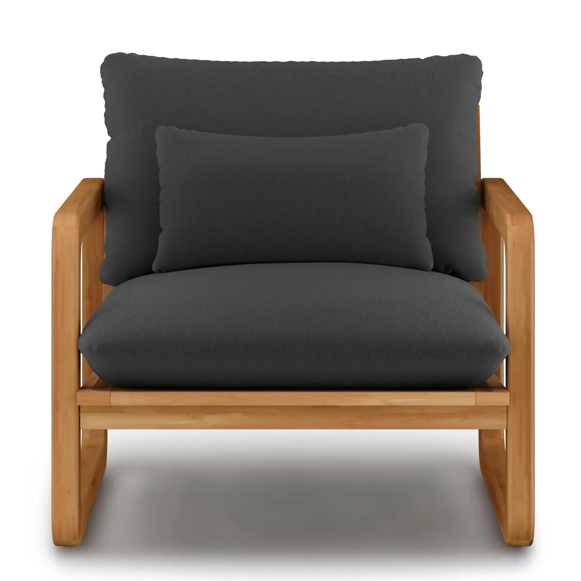 Laholm 36.5" Outdoor Lounge Chair - Dravite Black