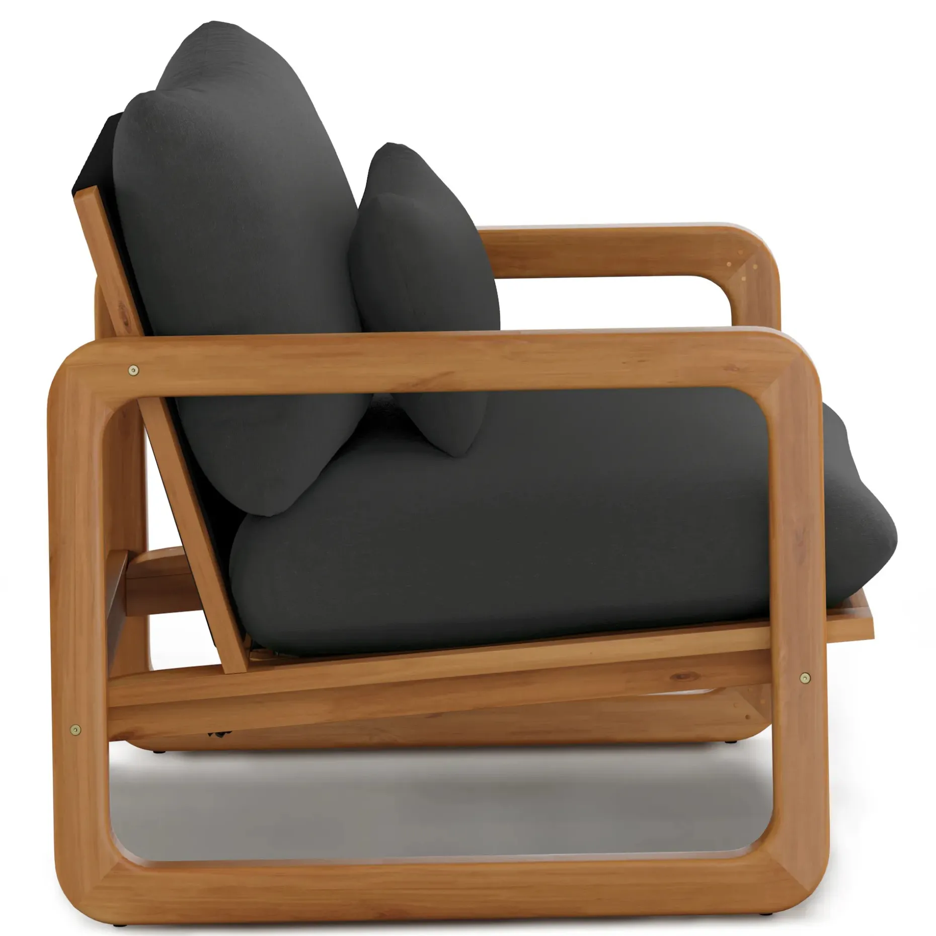 Laholm 36.5" Outdoor Lounge Chair - Dravite Black