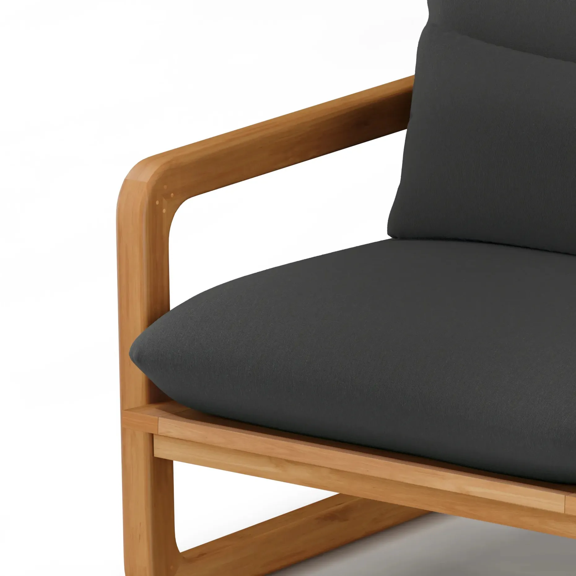 Laholm 36.5" Outdoor Lounge Chair - Dravite Black