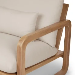 Laholm 36.5" Outdoor Lounge Chair Set - Dravite Ivory