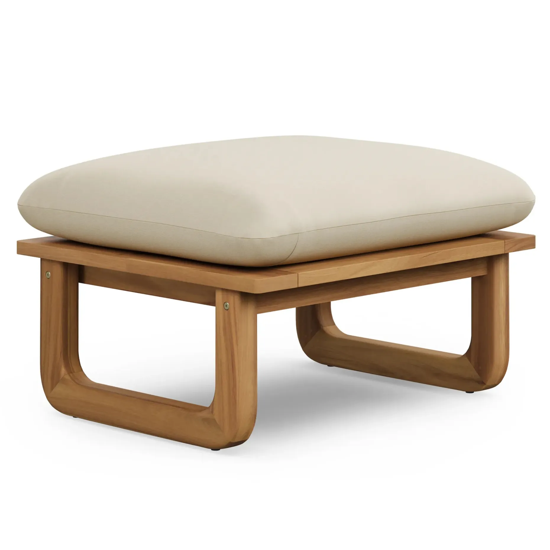 Laholm 70" Outdoor Loveseat and Ottoman Set - Dravite Ivory