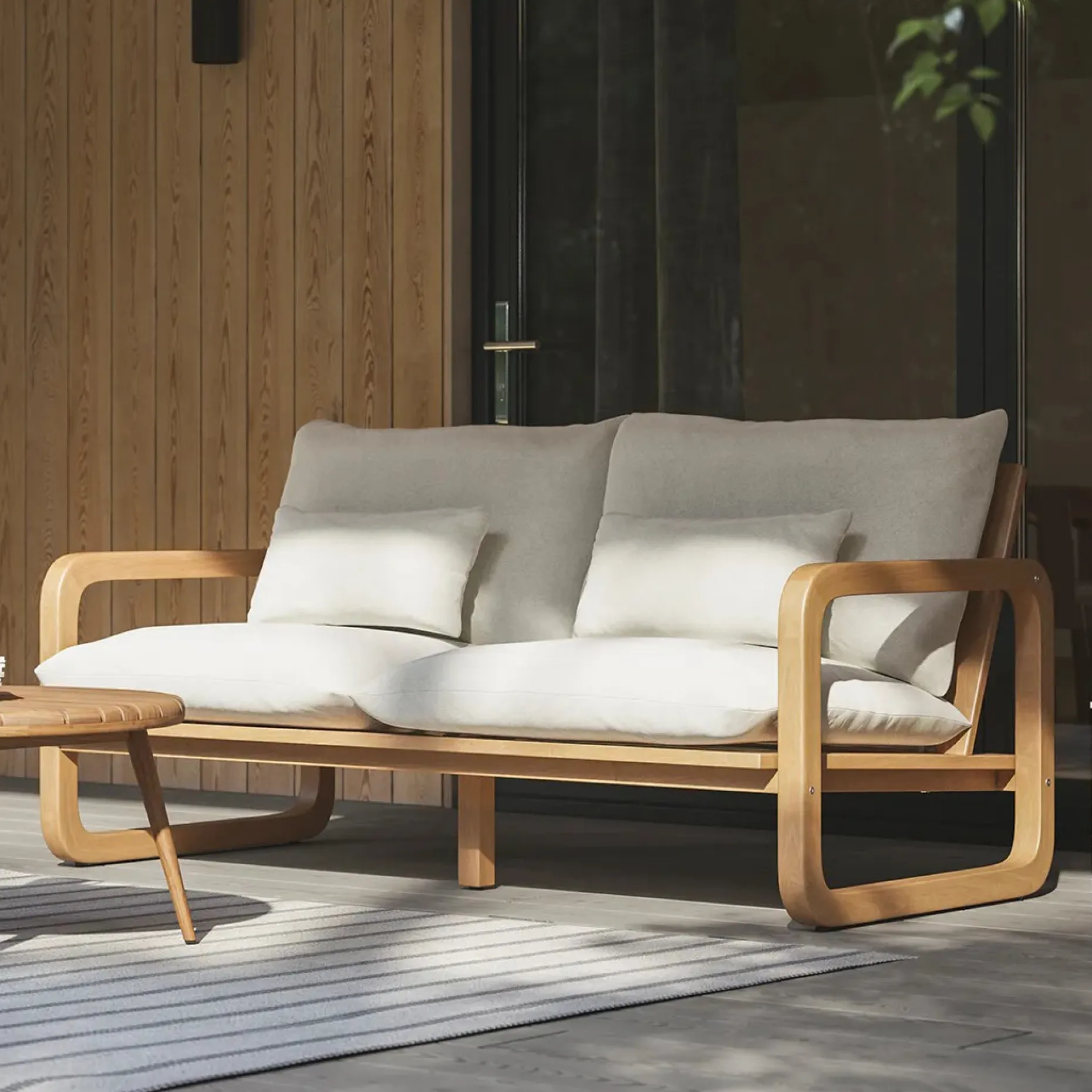 Laholm 70" Outdoor Loveseat - Dravite Ivory