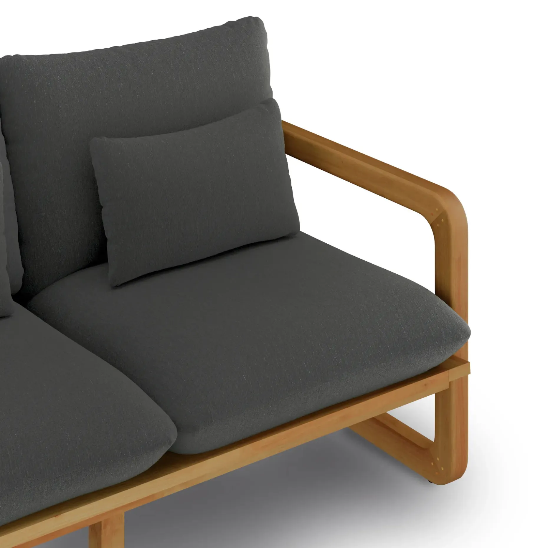 Laholm 70" Outdoor Loveseat - Dravite Black