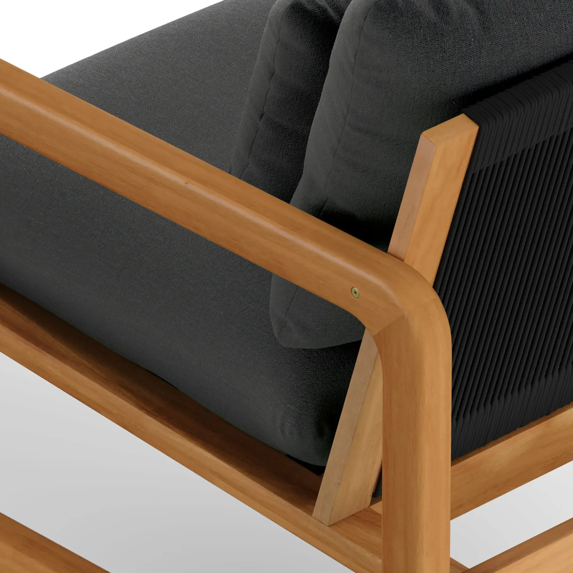 Laholm 70" Outdoor Loveseat - Dravite Black