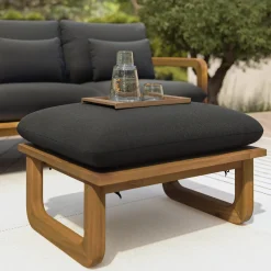 Laholm 29" Outdoor Ottoman - Dravite Black