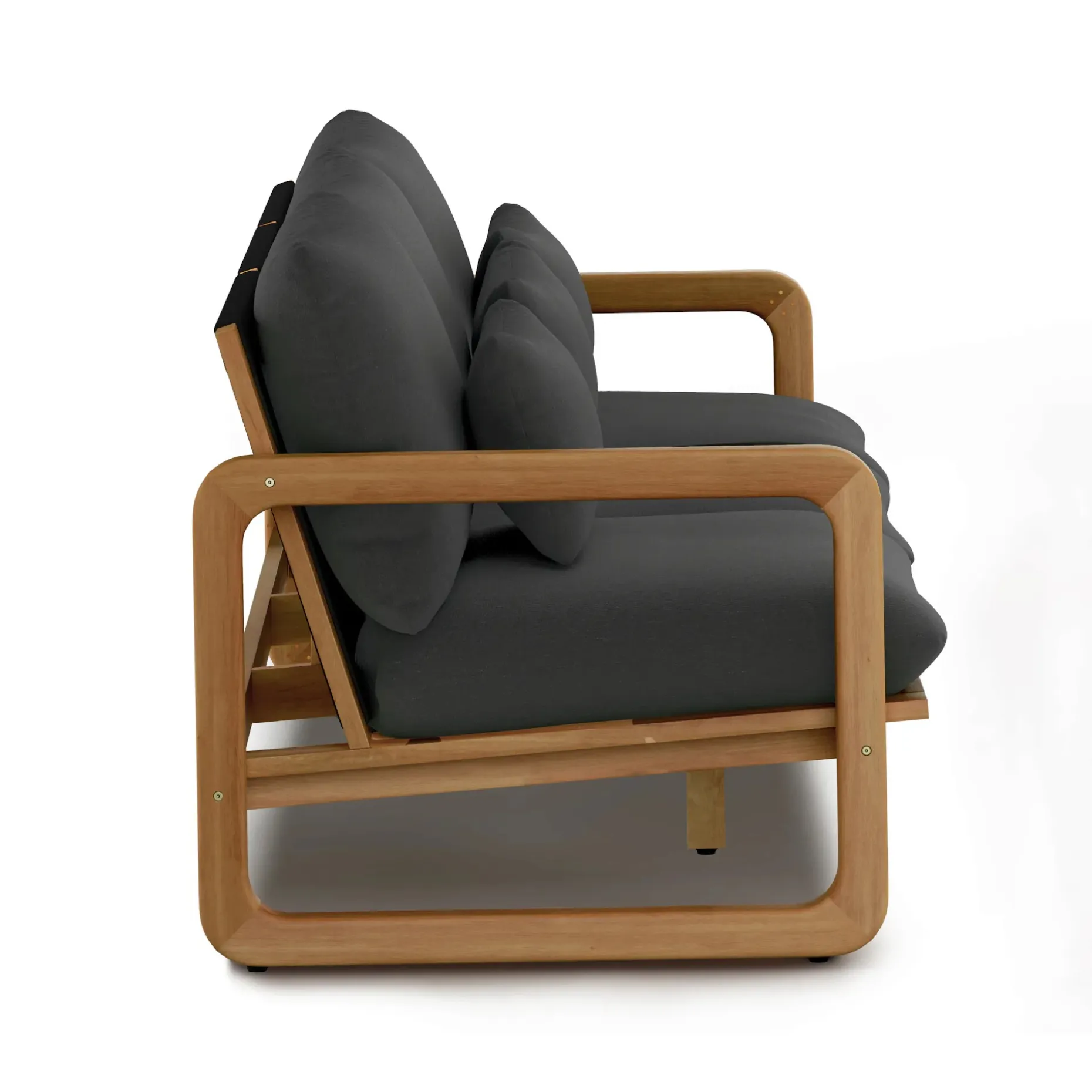 Laholm 88" Outdoor Sofa - Dravite Black