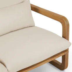 Laholm 88" Outdoor Sofa Set - Dravite Ivory