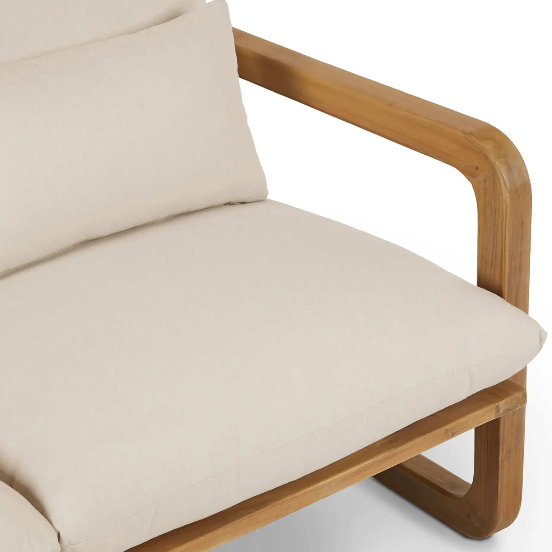 Laholm 88" Outdoor Sofa Set - Dravite Ivory