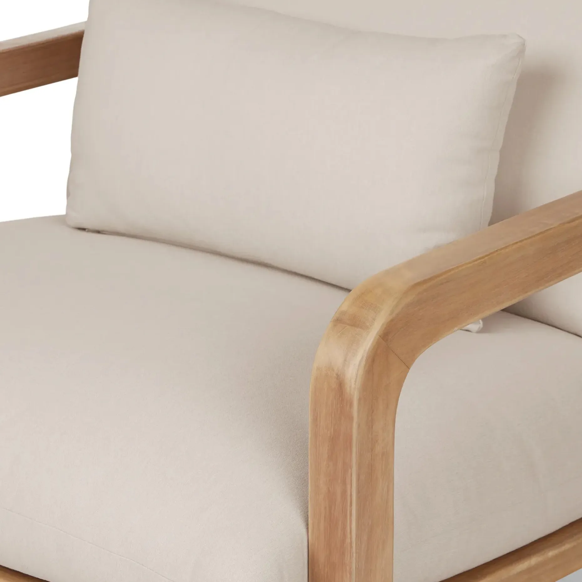 Laholm 88" Outdoor Sofa Set - Dravite Ivory
