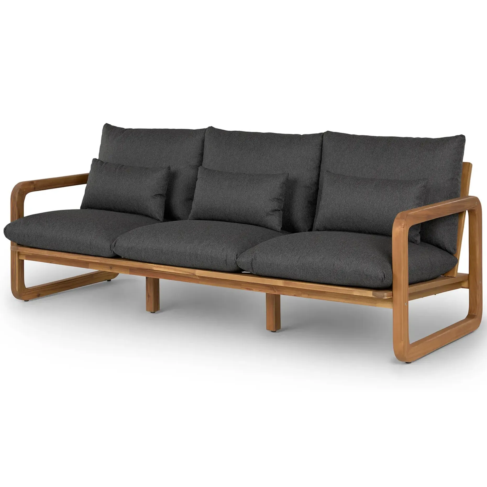 Laholm 88" Outdoor Sofa Set - Dravite Black