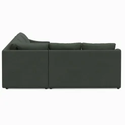 Landry 91" Corner Sectional - Green Wool Bouclé
