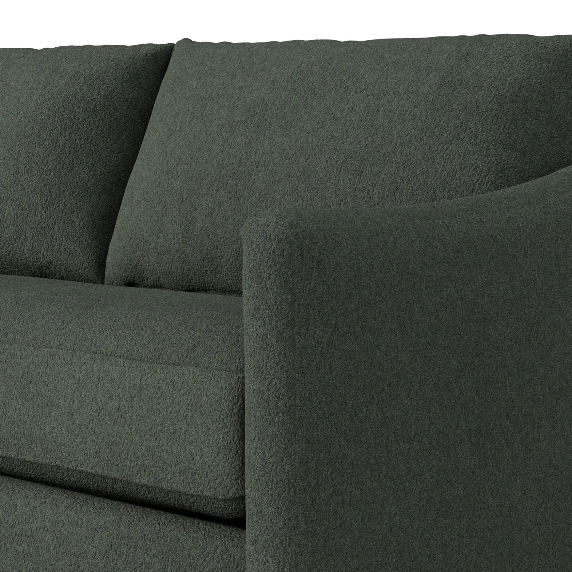 Landry 91" Corner Sectional - Green Wool Bouclé