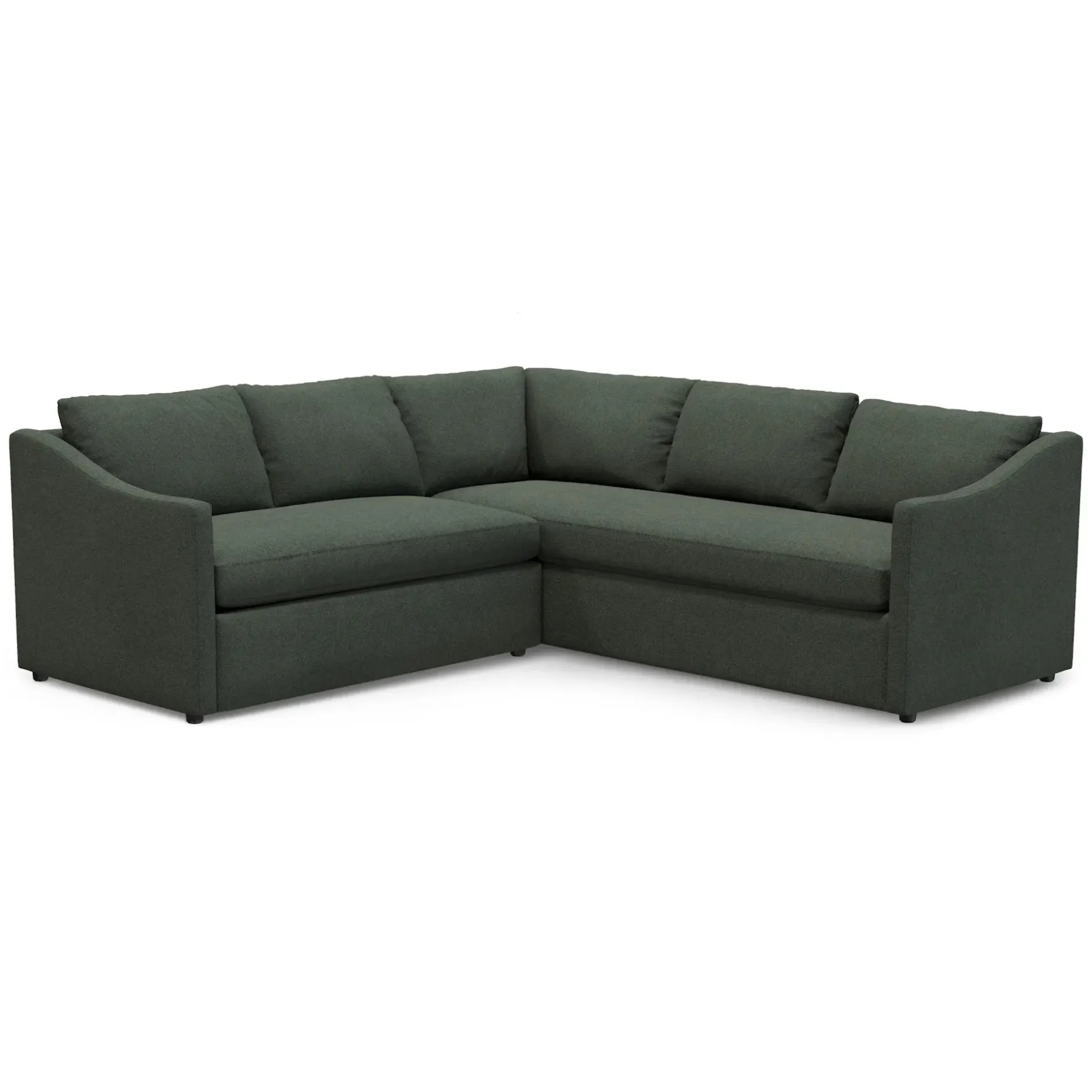 Landry 91" Corner Sectional - Green Wool Bouclé