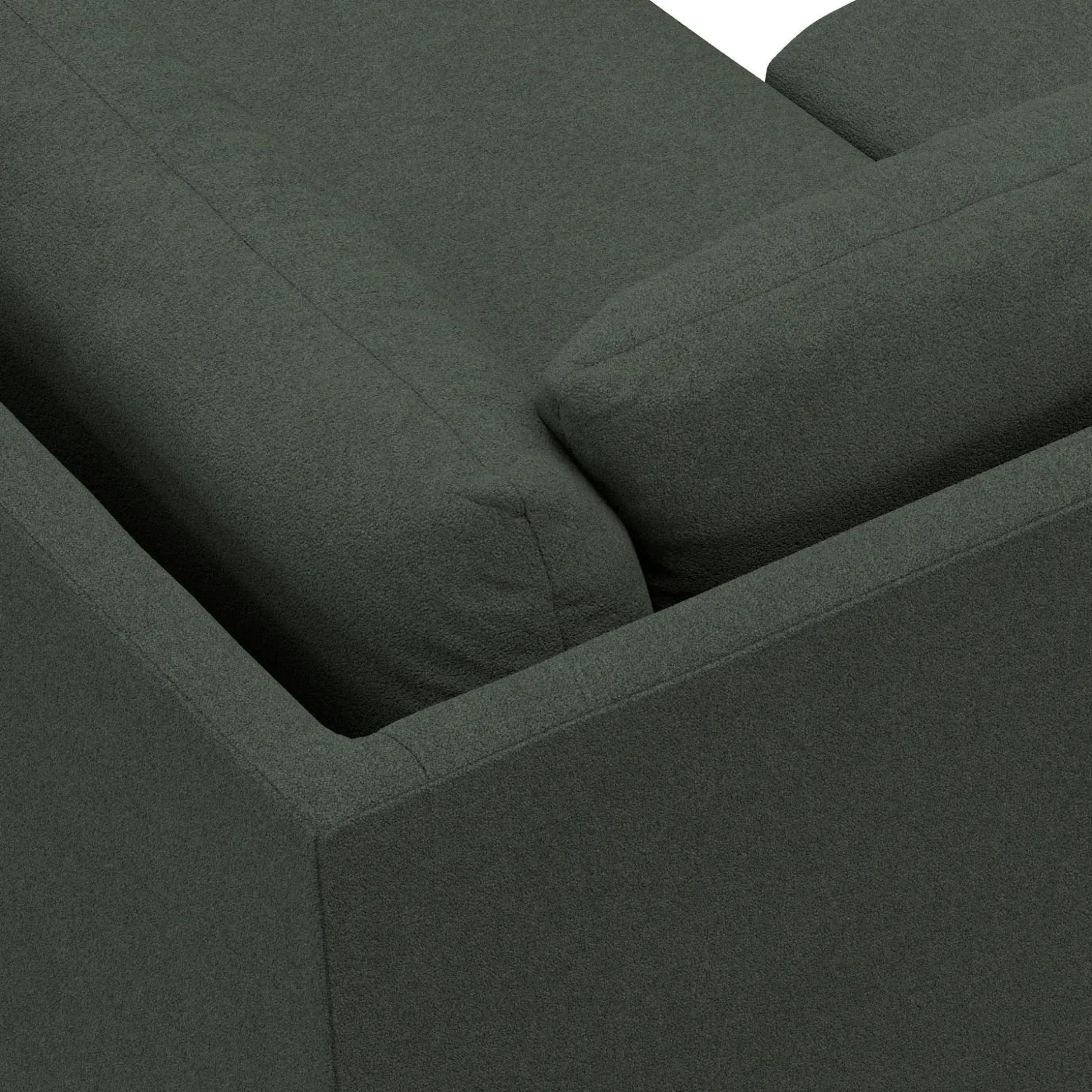 Landry 91" Corner Sectional - Green Wool Bouclé