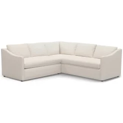 Landry 91" Corner Sectional - Ivory Wool Bouclé