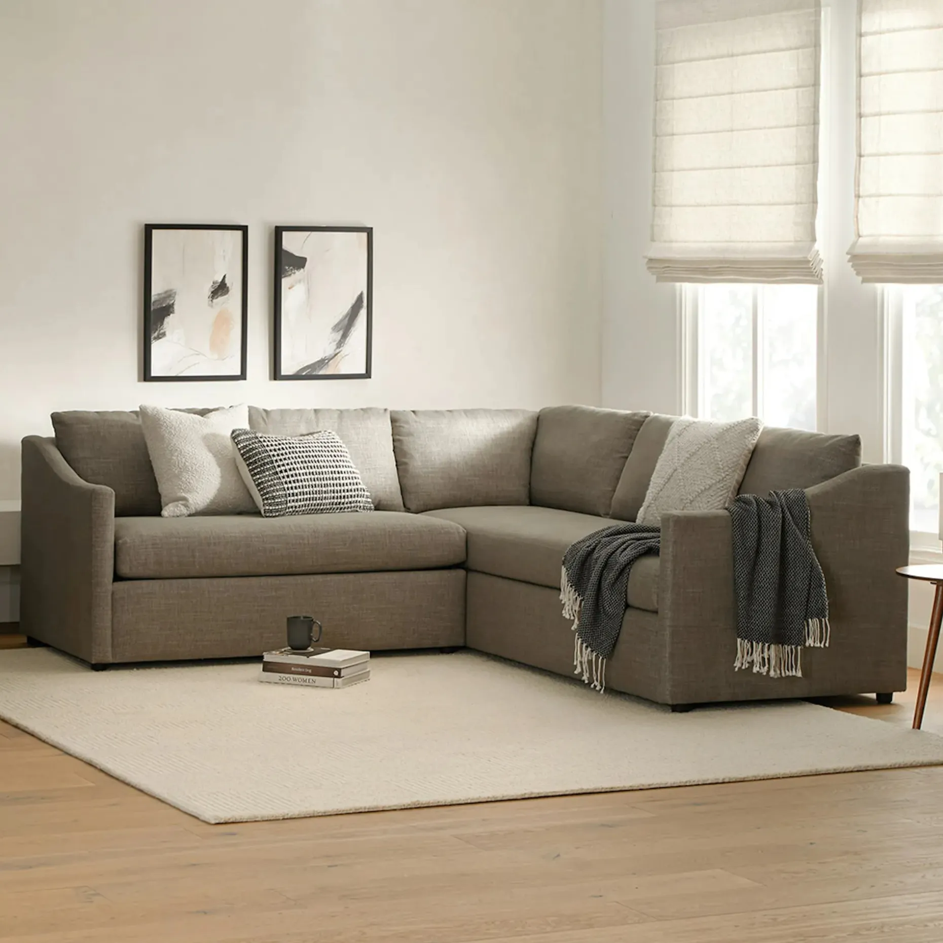 Landry 91" Corner Sectional - Napa Taupe