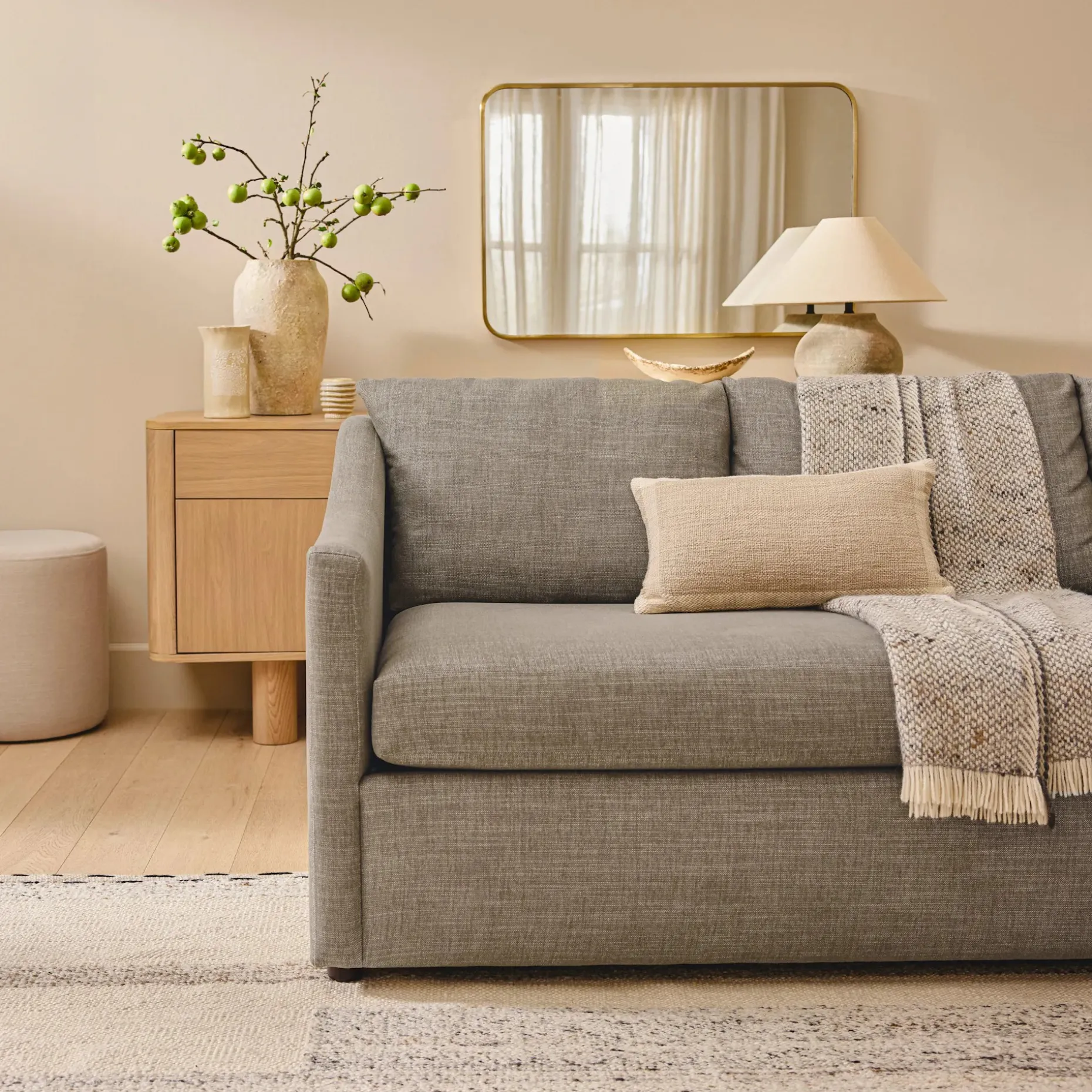 Landry 91" Corner Sectional - Napa Taupe