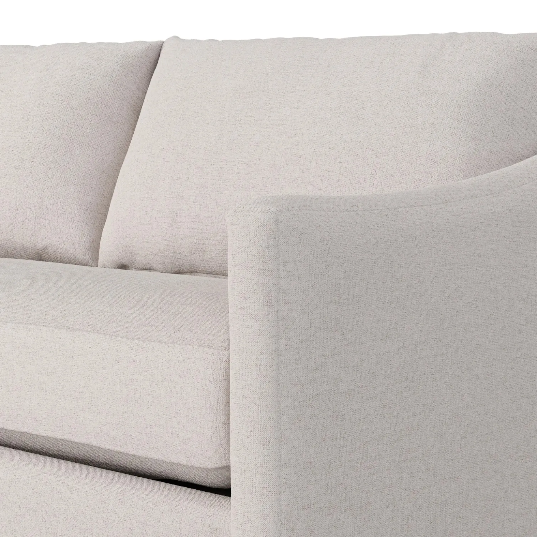 Landry 91" Corner Sectional - Napa White