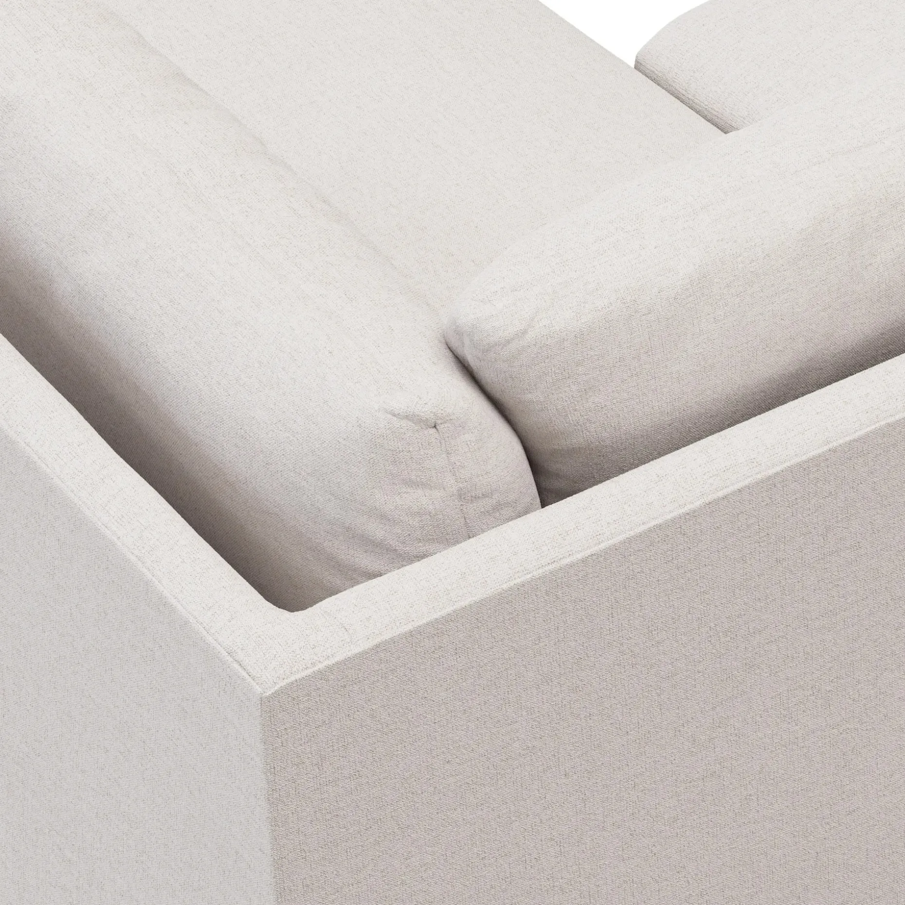 Landry 91" Corner Sectional - Napa White
