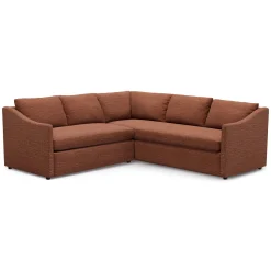 Landry 91" Corner Sectional - Napa Rust