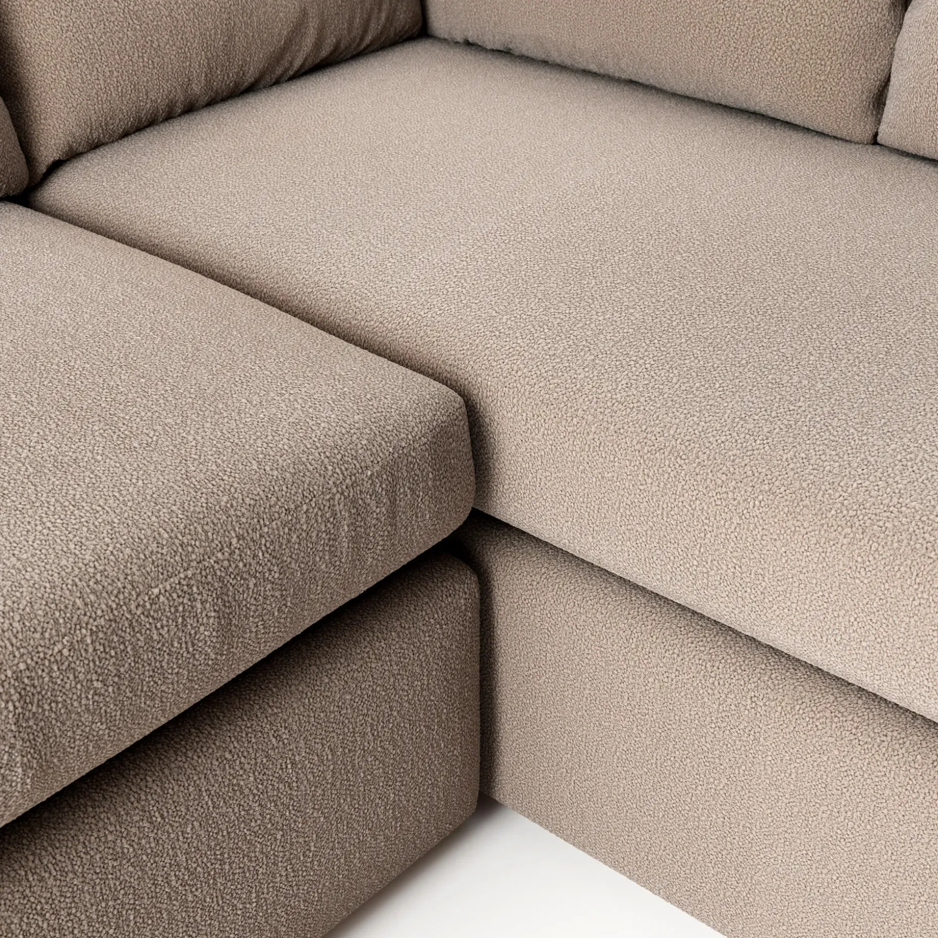 Landry 91" Corner Sectional - Sandstone Wool Bouclé