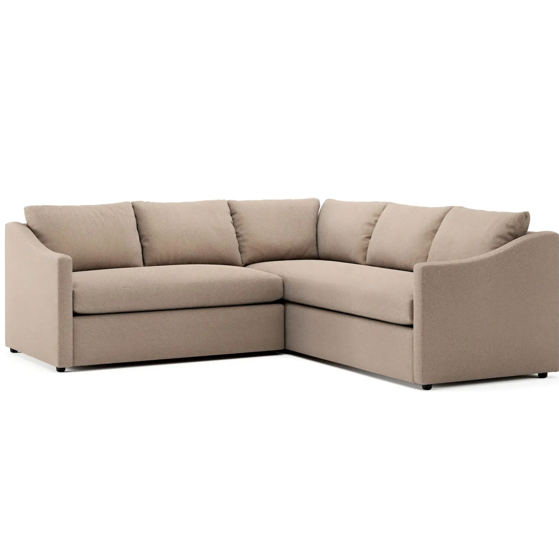 Landry 91" Corner Sectional - Sandstone Wool Bouclé