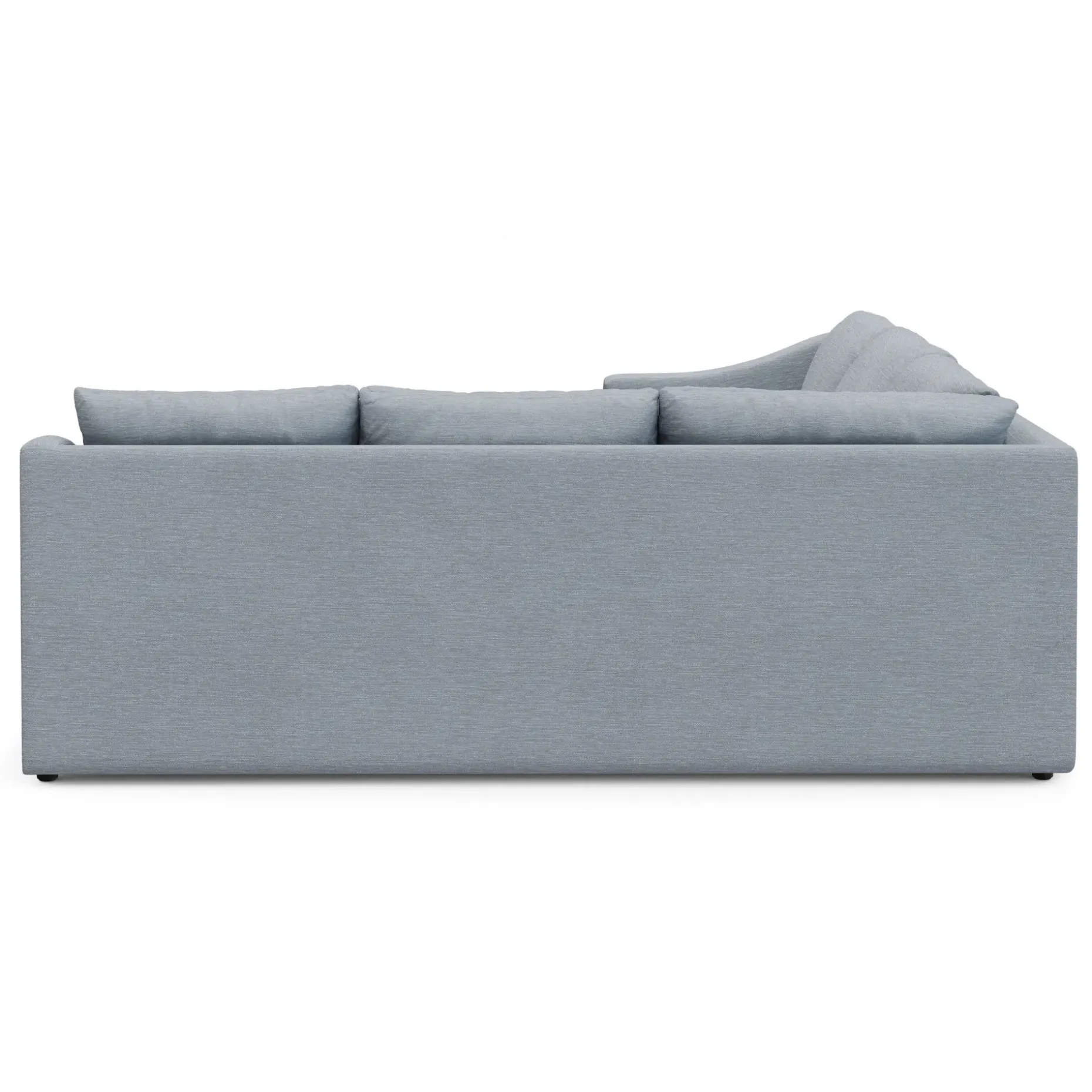 Landry 91" Corner Sectional - Silver Light Blue
