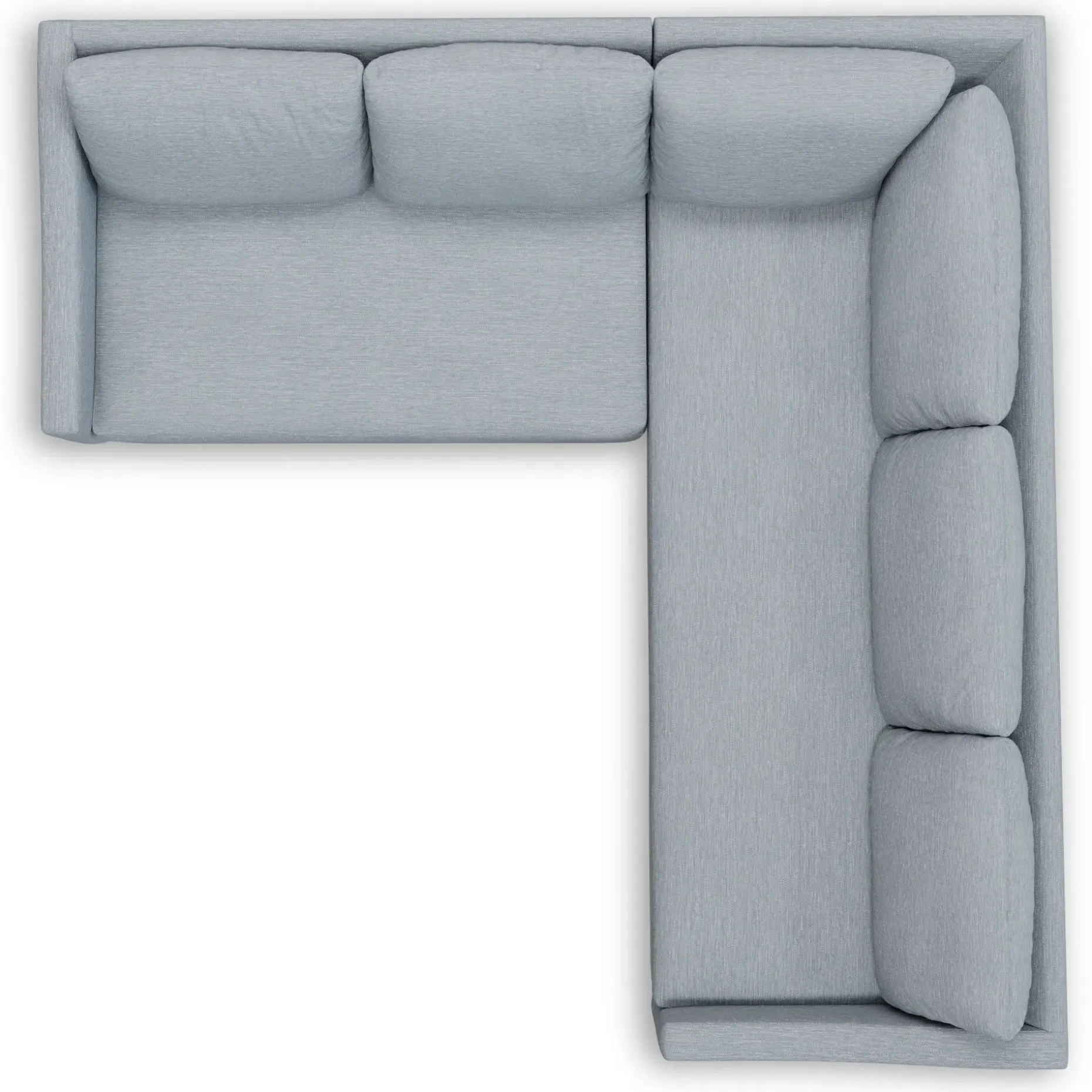 Landry 91" Corner Sectional - Silver Light Blue