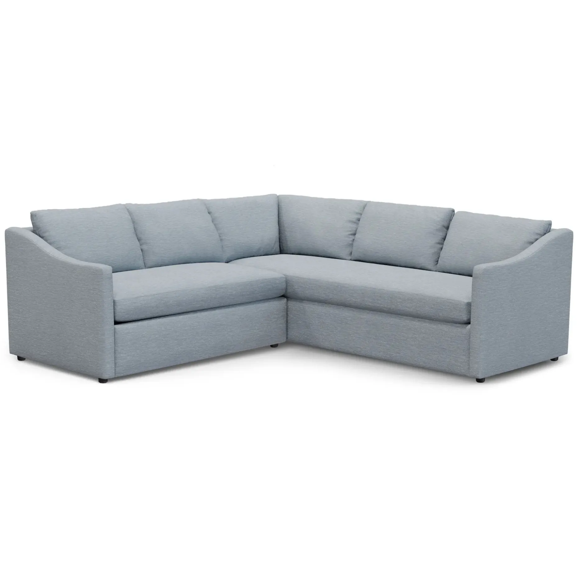 Landry 91" Corner Sectional - Silver Light Blue